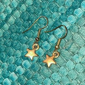 Golden Star earrings handmade